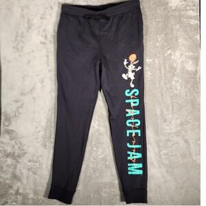 Space Jam A New Legacy Pants Mens Large 42-44 Black Jogger Tune Squad Bugs Bunny